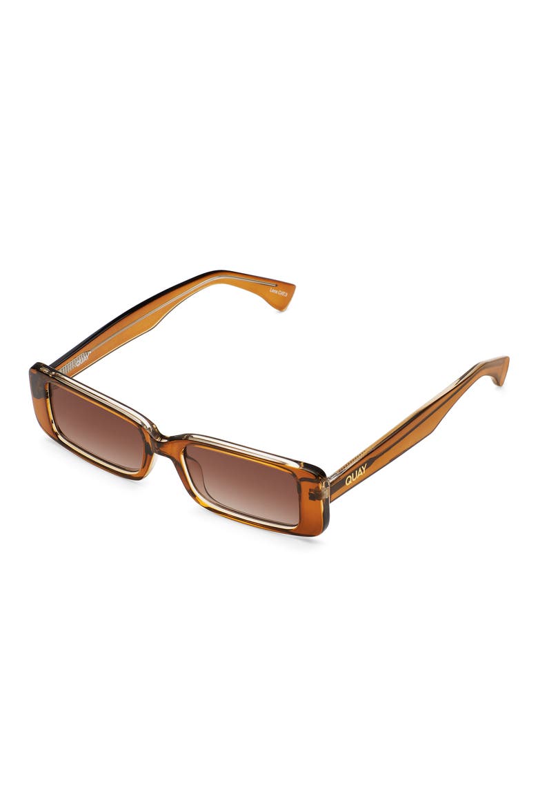 Australia Art School 36mm Rectangle Sunglasses, Alternate, color, CARMEL / BROWN LENS