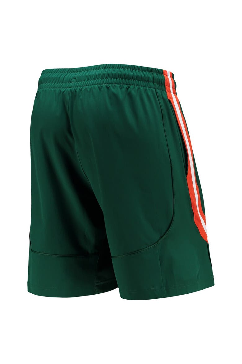 Men's adidas Green Miami Hurricanes Swingman Basketball AEROREADY Shorts, Alternate, color, Green