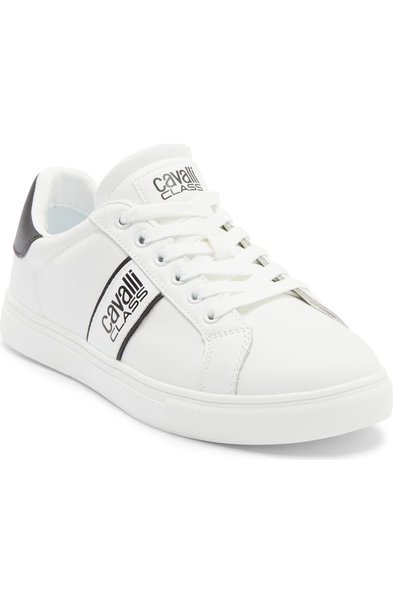 Roberto Cavalli Class Sneaker, Main, color, White/ Black