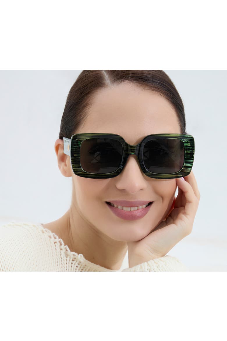 The Capri Sunglasses, Alternate, color, Green