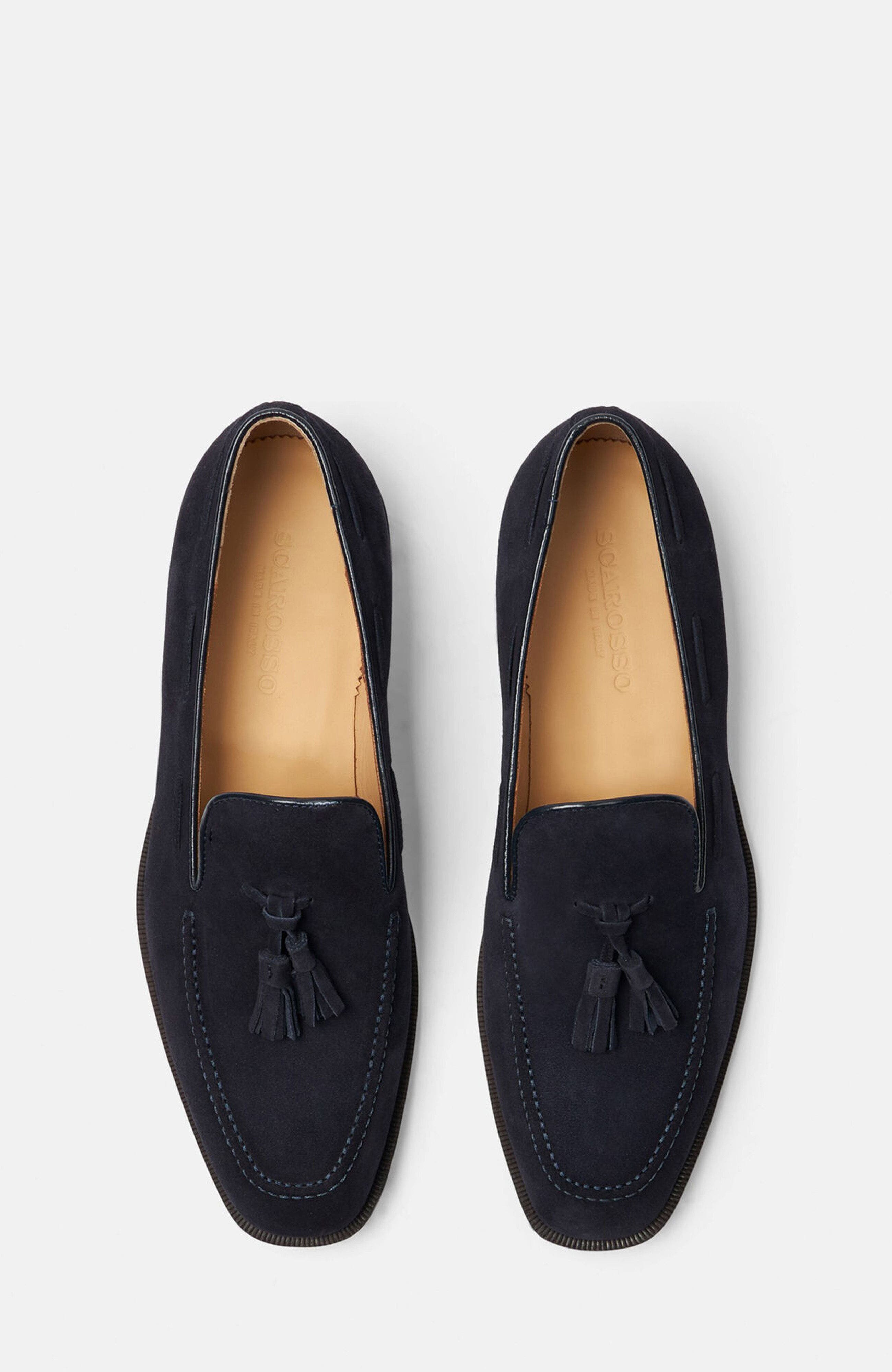 Duccio Loafers, Alternate, color, Dark Blue Suede