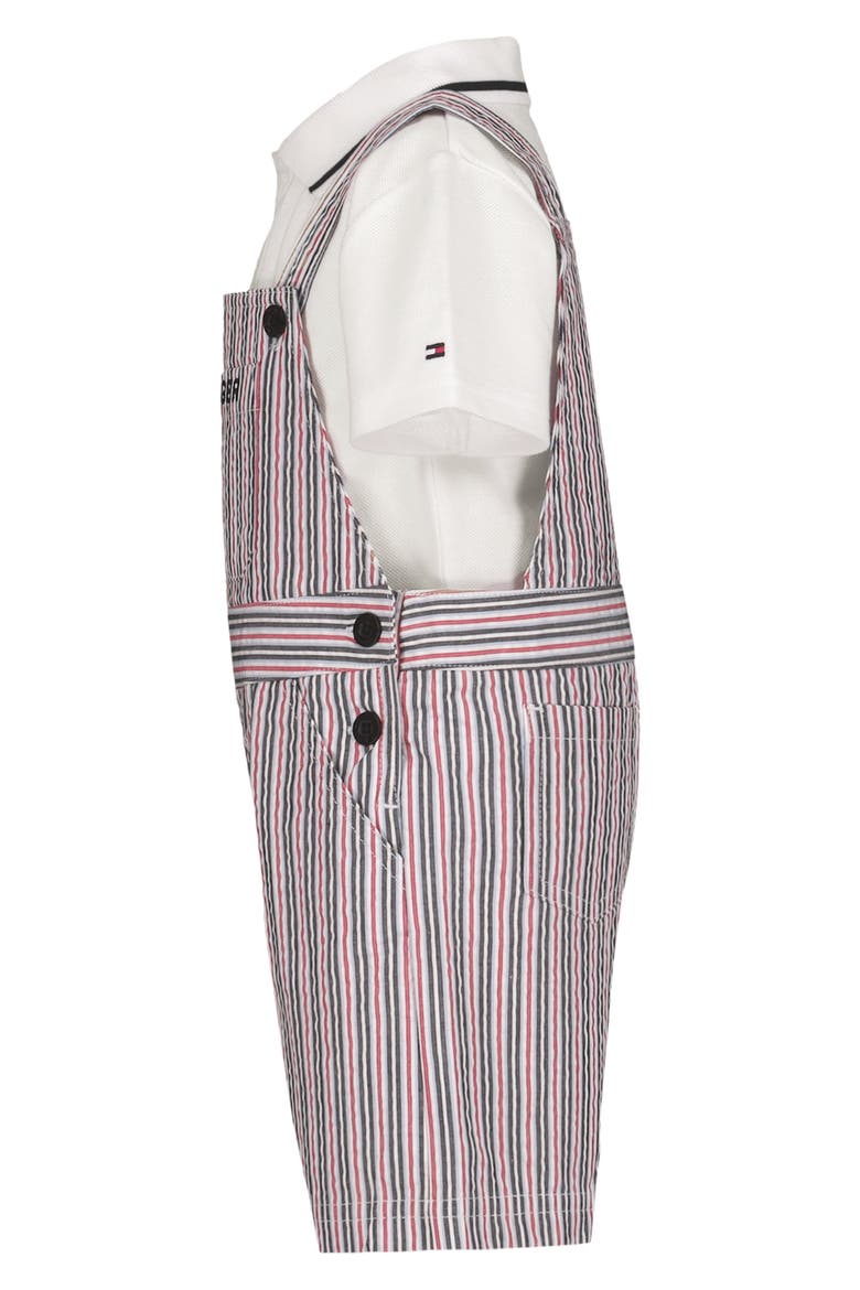 Polo & Stripe Shortall Set, Alternate, color, WHITE