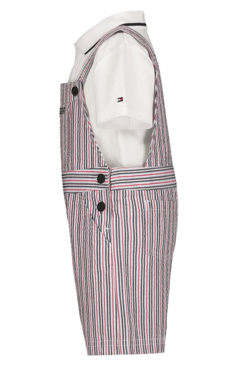 Tommy Hilfiger Polo & Stripe Shortall Set, Alternate, color, White