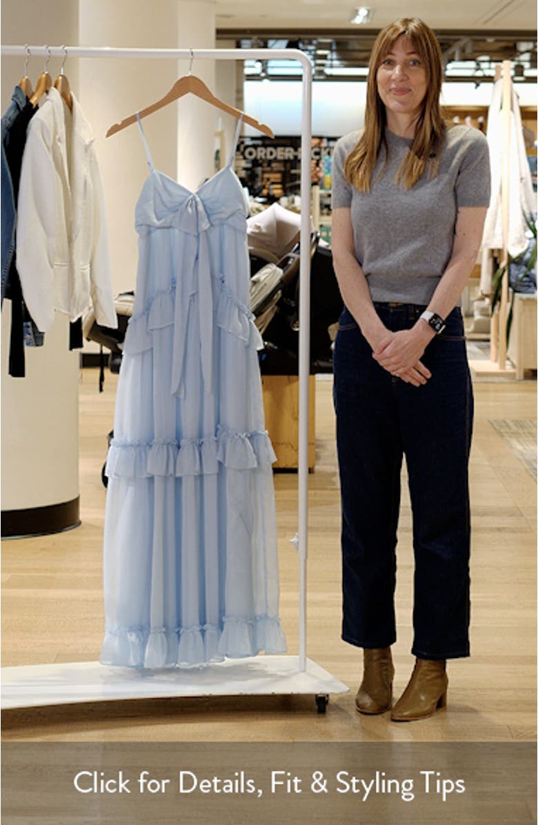 Markie Ruffle Tiered Evening Dress, sales video thumbnail