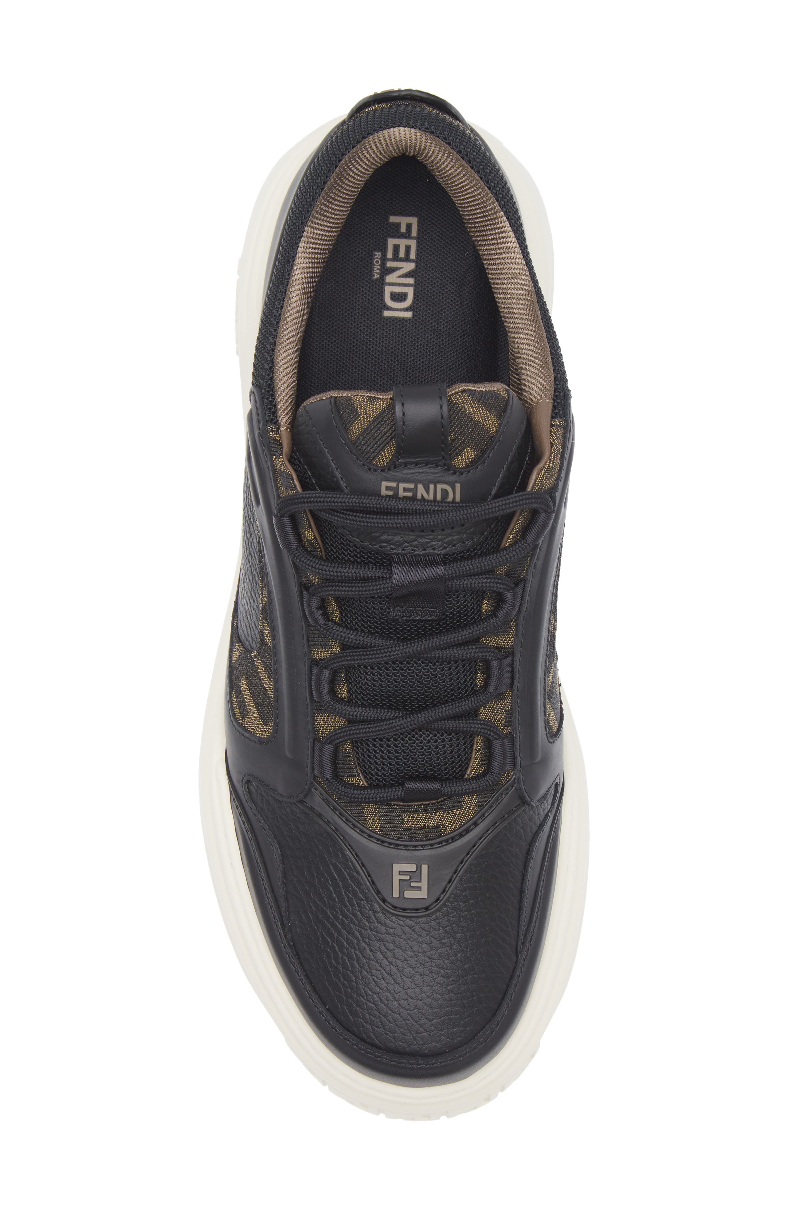 Fendi Force Sneaker, Alternate, color, F08m4-Nero Nero Nero
