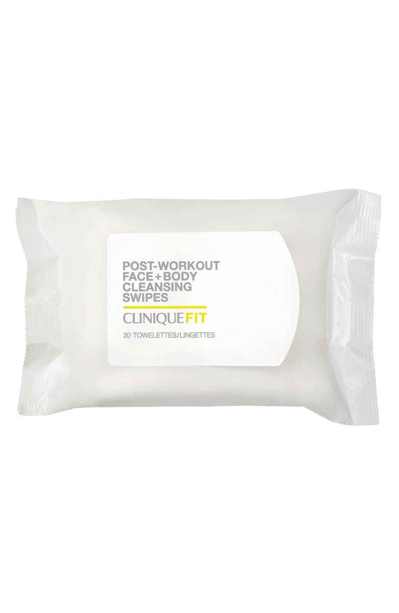 Clinique FIT Post-Workout Face + Body Cleansing Swipes, Main, color, 