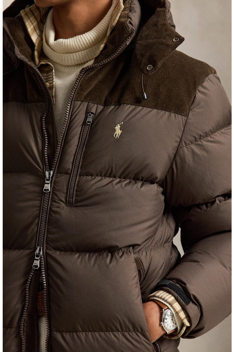 The Gorham Hybrid Down Jacket, Alternate, color, DARK BEECH
