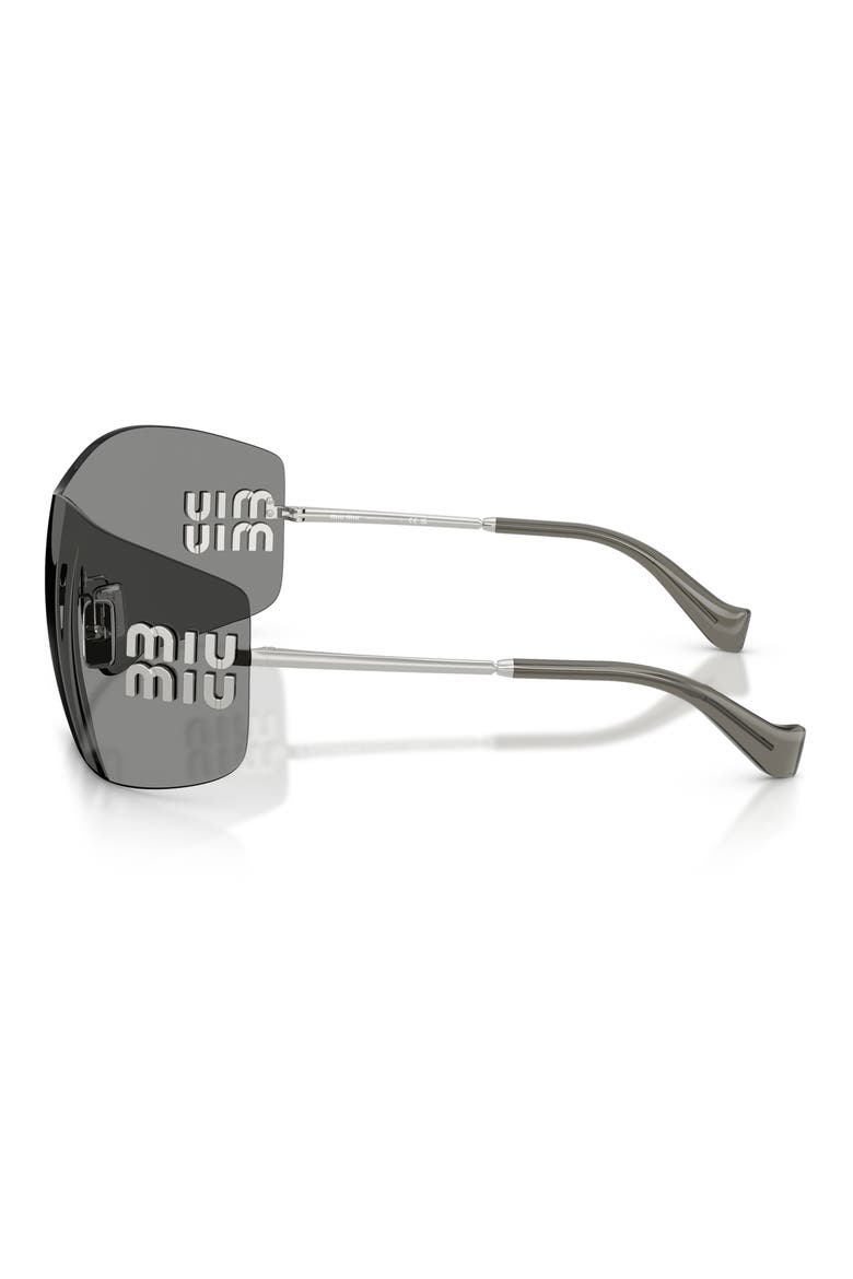 144mm Shield Sunglasses, Alternate, color, SILVER / DARK GREY