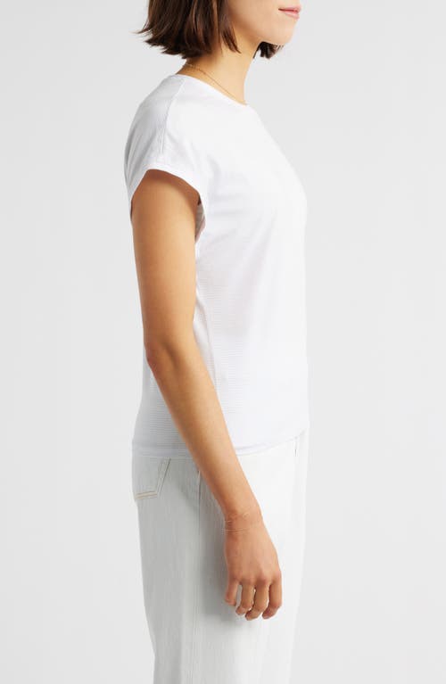 Shop Frame Stripe Supima® Cotton Muscle T-shirt In Powder Blue Multi