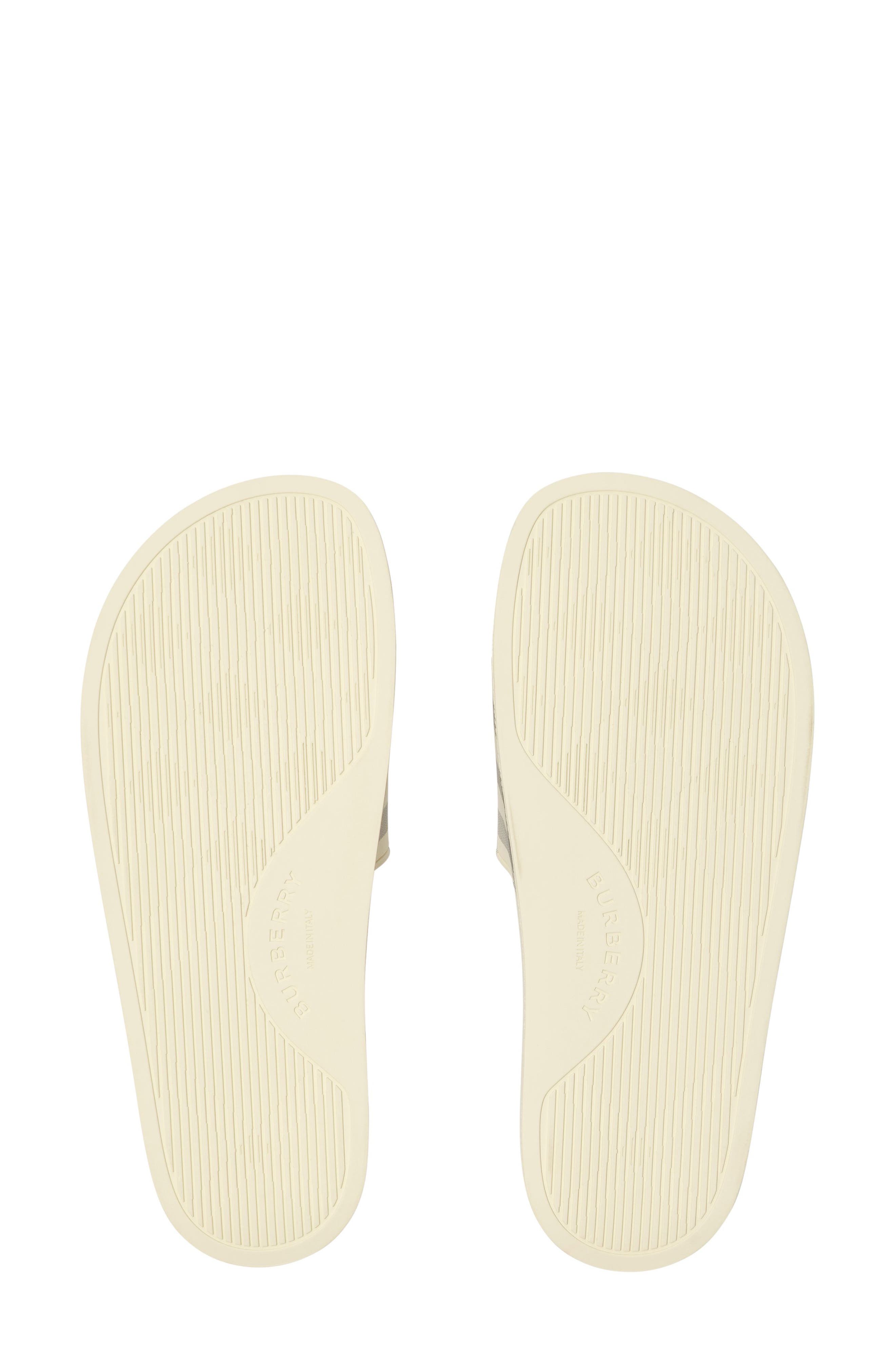 Burberry Furley Check Slide Sandal, Alternate, color, Light Beige