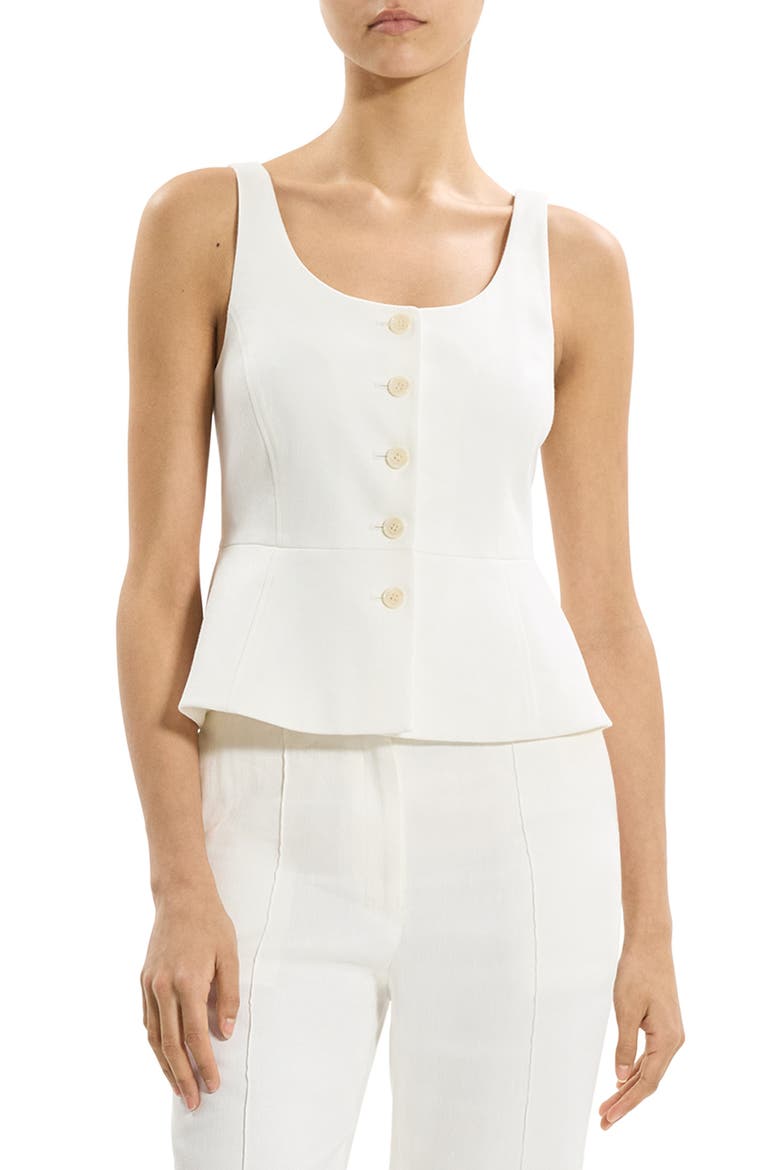 Linen Blend Vest (Women) | Nordstrom