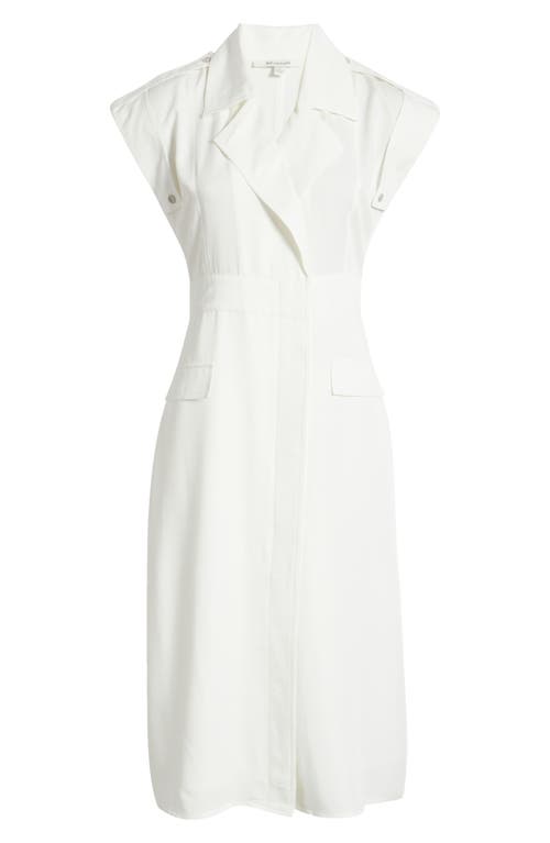 Zoe And Claire Short Sleeve Shirtdress In White