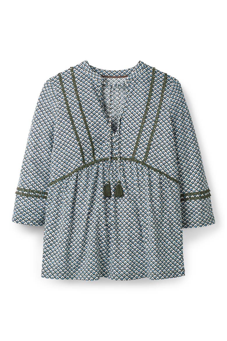 Gemma Jersey Top, Alternate, color, HERON BLUE SKETCHY GEO
