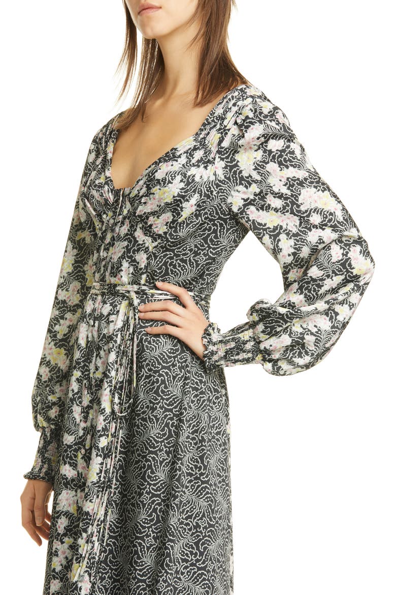 Jessica Mixed Print Long Sleeve Midi Dress, Alternate, color, BLACK/MULTI