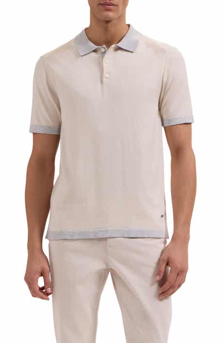 Cotton Blend Polo Sweater