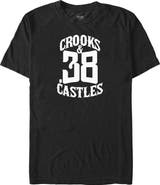 Crooks & Castles Men's Crooks & Castles Number White Logo  Graphic T-Shirt