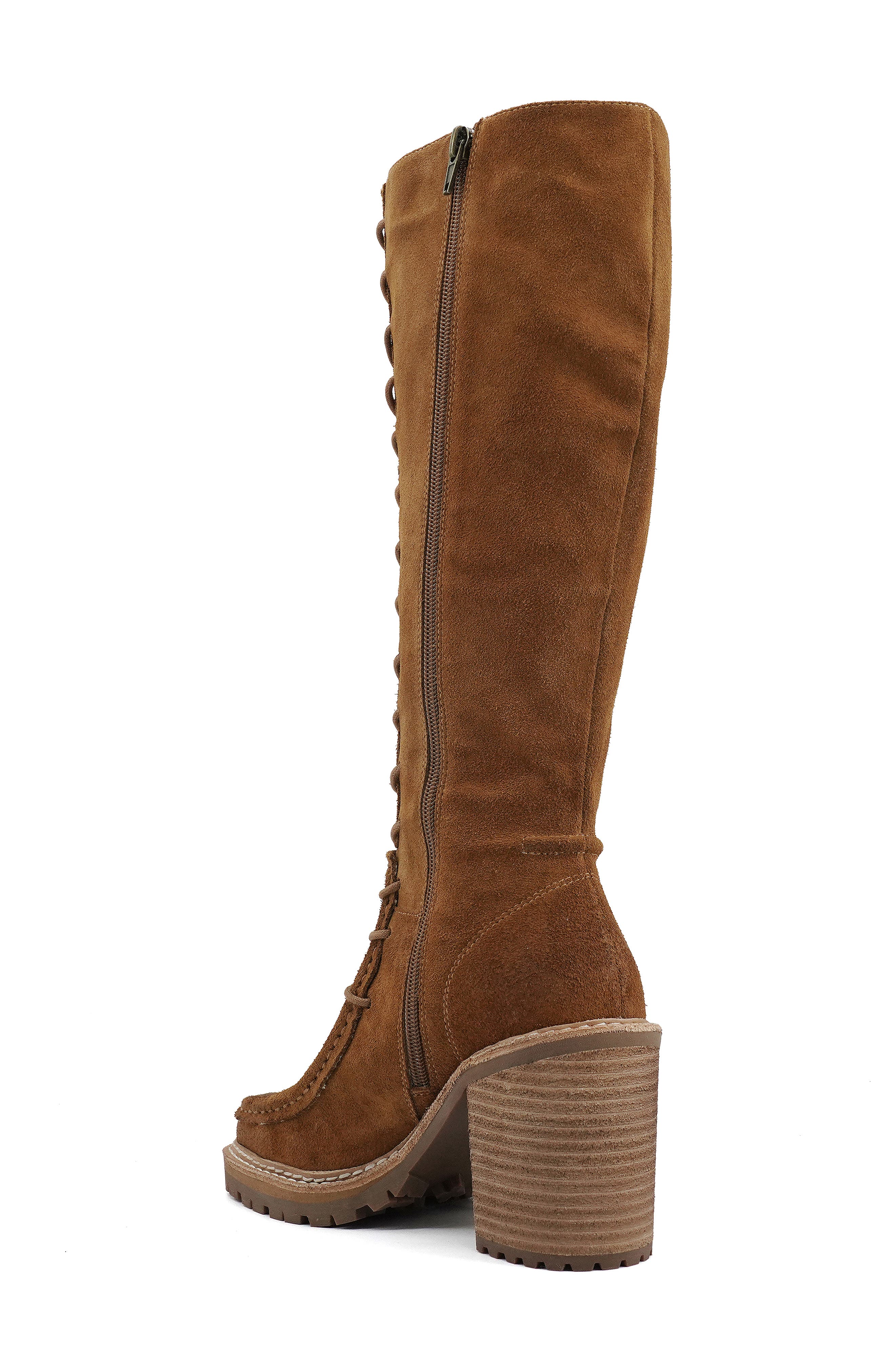 Artisan Crafted By Zigi Adeline Knee High Boot, Alternate, color, Tan Suede