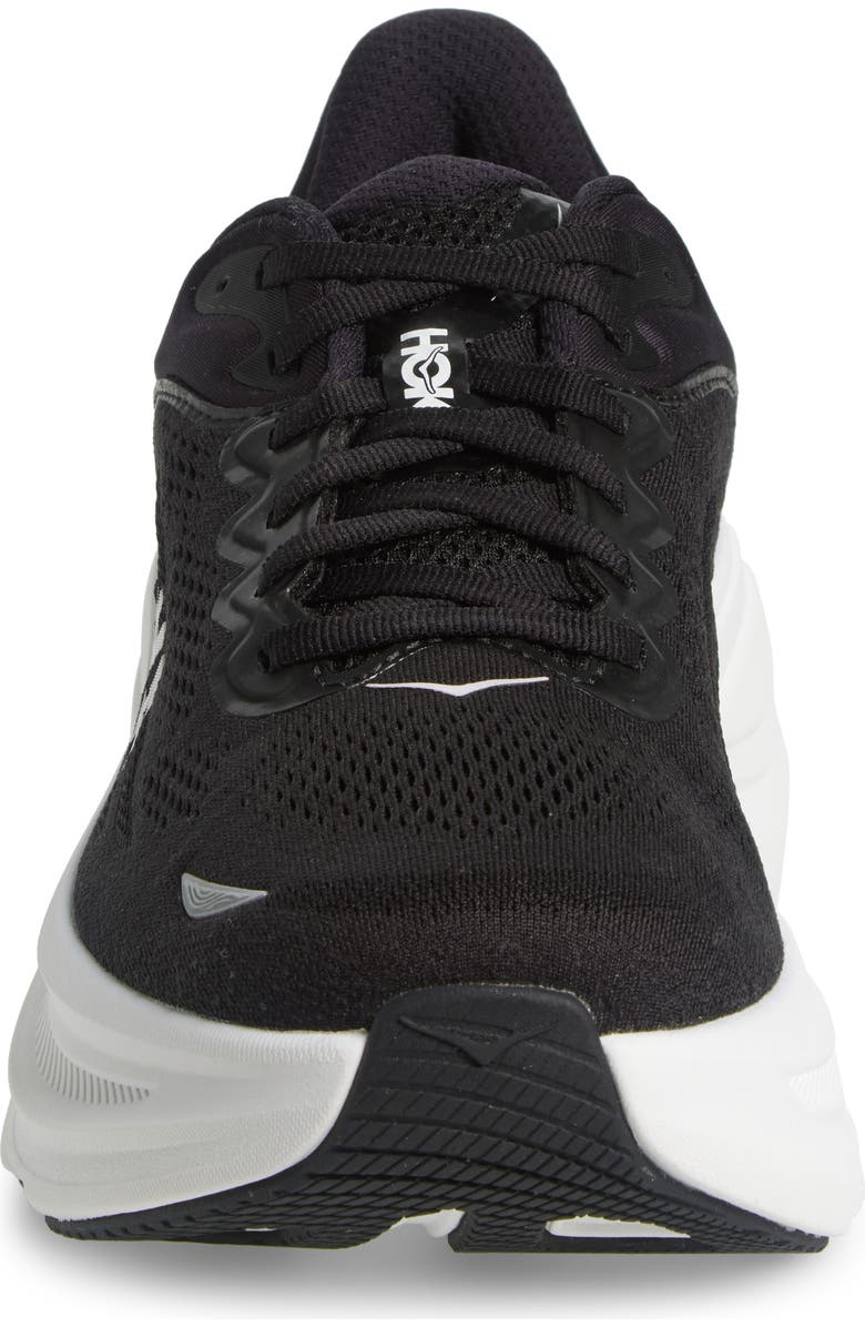 HOKA Bondi 9 Running Shoe, Alternate, color, Black / White