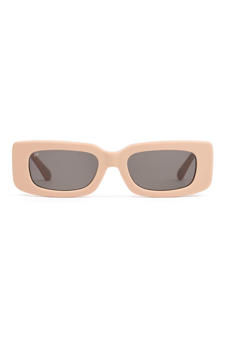Reaching Dawn 55mm Rectangular Sunglasses, Main, color, BEIGE