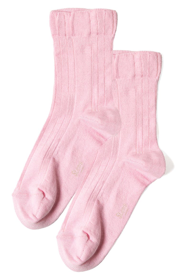 Dream Cotton & Cashmere Blend Crew Socks, Main, color, PETAL PINK