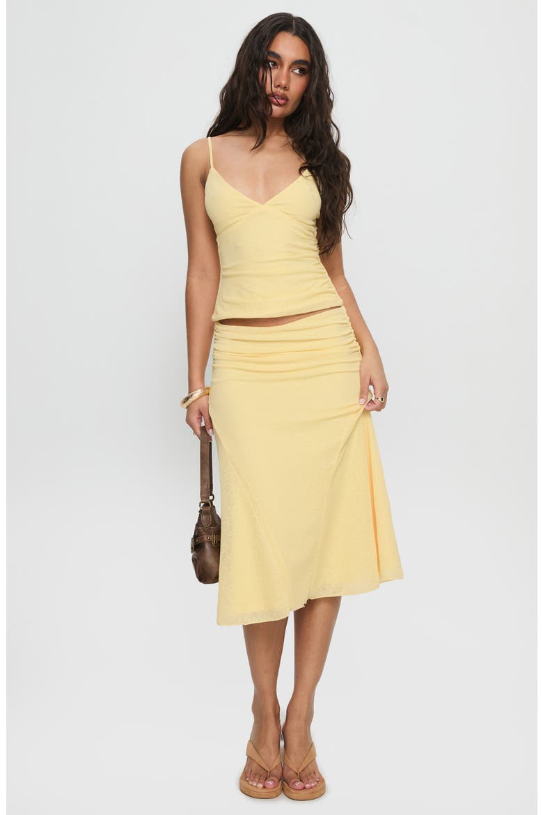 Zylen Textured Camisole & Skirt Set, Alternate, color, YELLOW