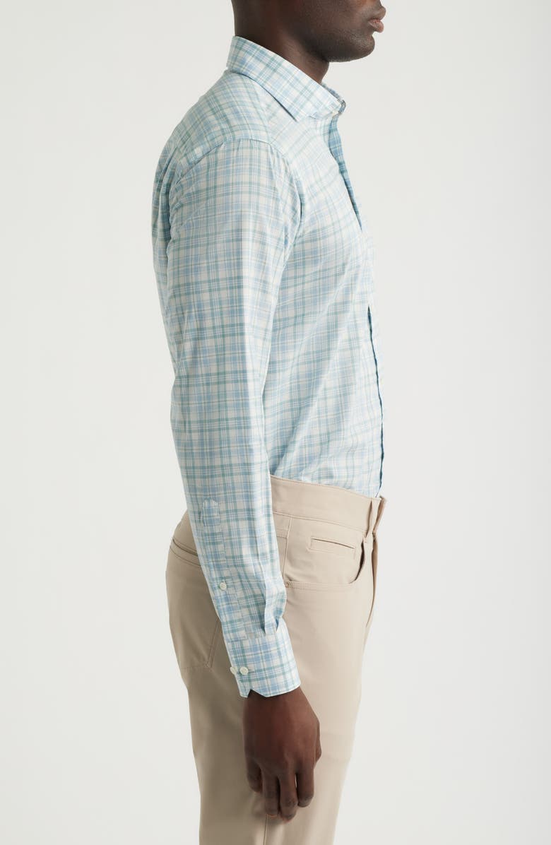 Peter Millar Crown Crafted Tropea Cotton Poplin Button-Up Shirt, Alternate, color, Light Willow