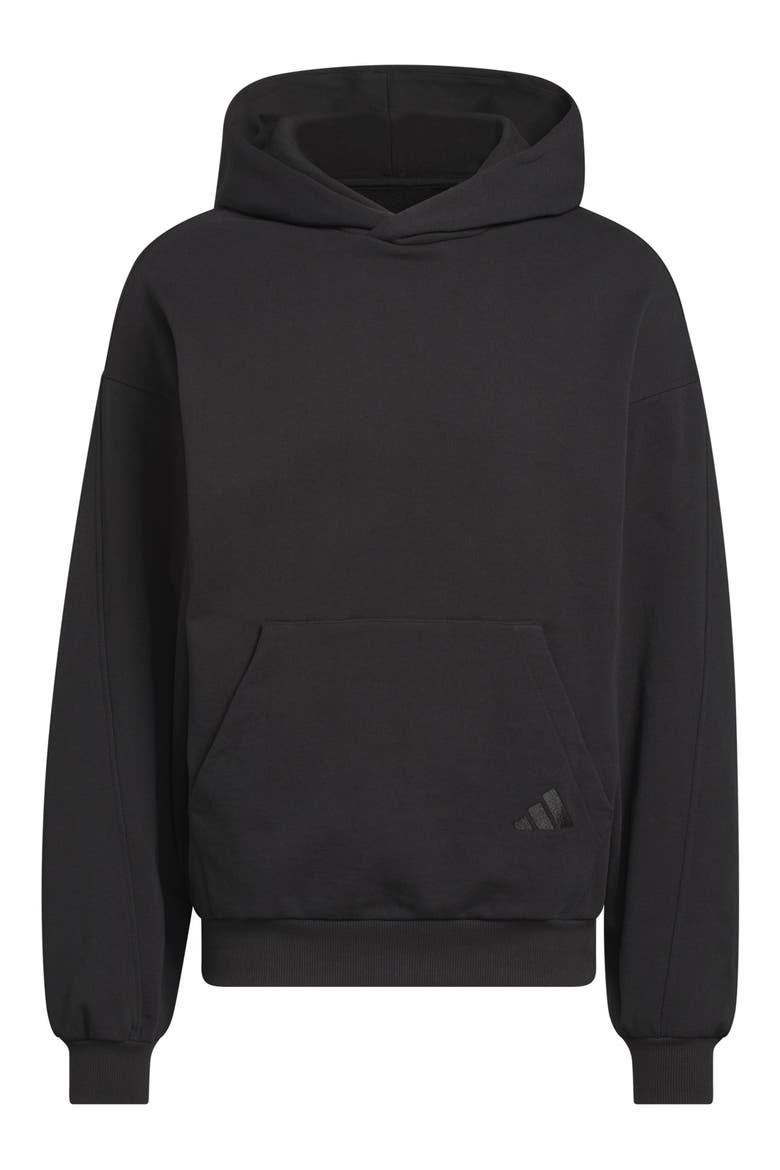Cotton Fleece Hoodie, Main, color, BLACK