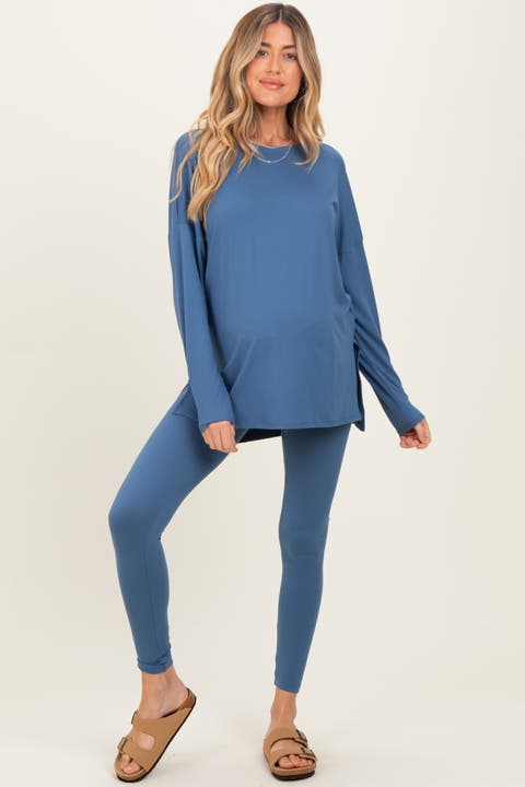 Brushed Knit Oversized Top and Legging Set