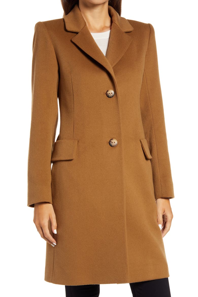 Notch Collar Walking Coat (Nordstrom Exclusive), Alternate, color, VICUNA