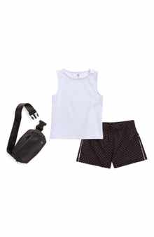 90 DEGREE BY REFLEX Kids' Lunatek Nicki Tank, Shorts & Belt Bag Set