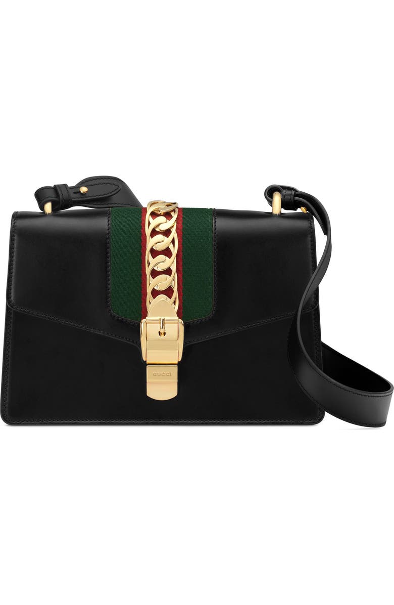 Gucci Small Leather Shoulder Bag, Alternate, color,