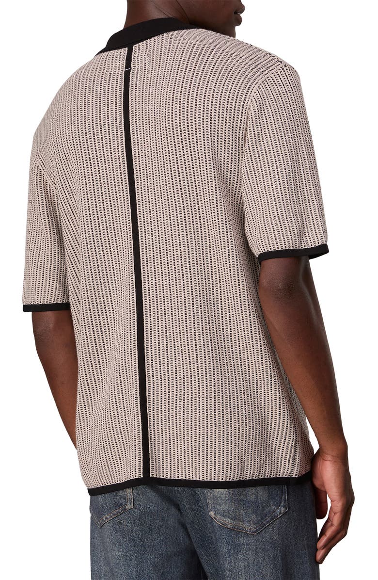 rag & bone Harvey Retro Stripe Knit Cotton Camp Shirt, Alternate, color,