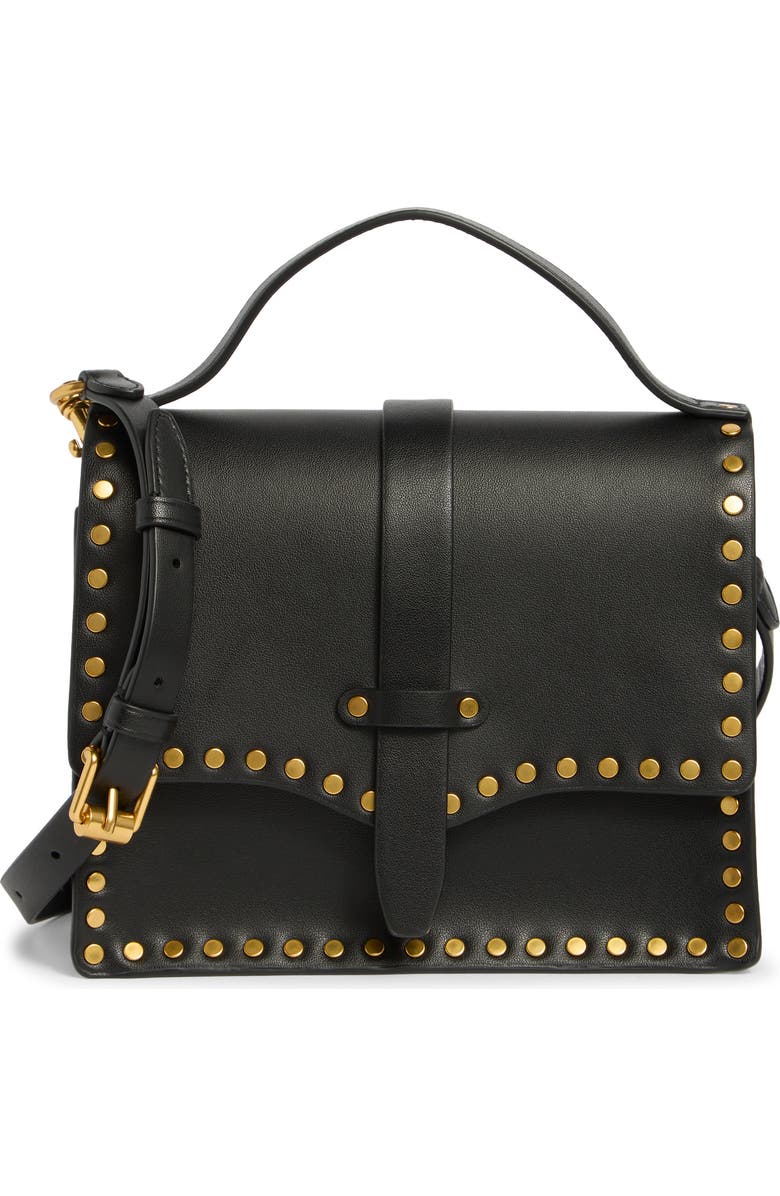 Rebecca Minkoff Nanine Studded Top Handle Bag, Main, color,