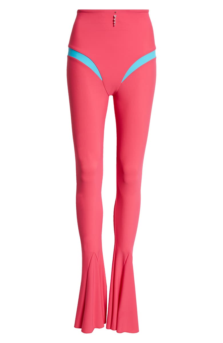 Marshall Columbia x Disney 'The Little Mermaid' High Waist Flare Leg Pants, Alternate, color, Fuschia