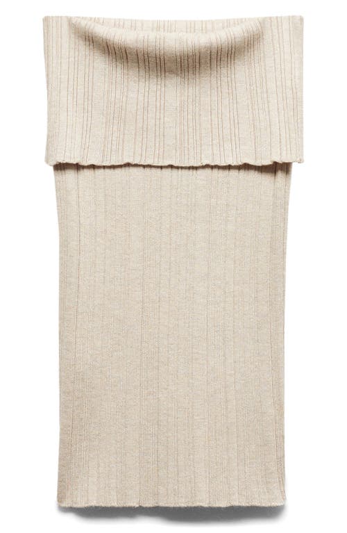 Mango Strapless Rib Top In Multi