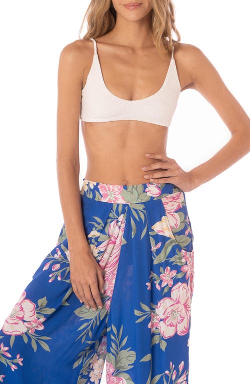 Maaji Floralia Ophelia Split Wide Leg Cover-up Pants In Blue Multicolor