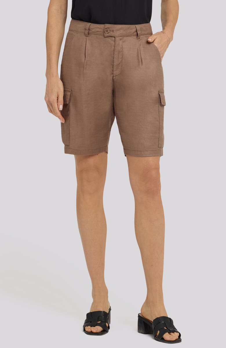 NYDJ Cargo Bermuda Shorts, Main, color, Toasted Coconut
