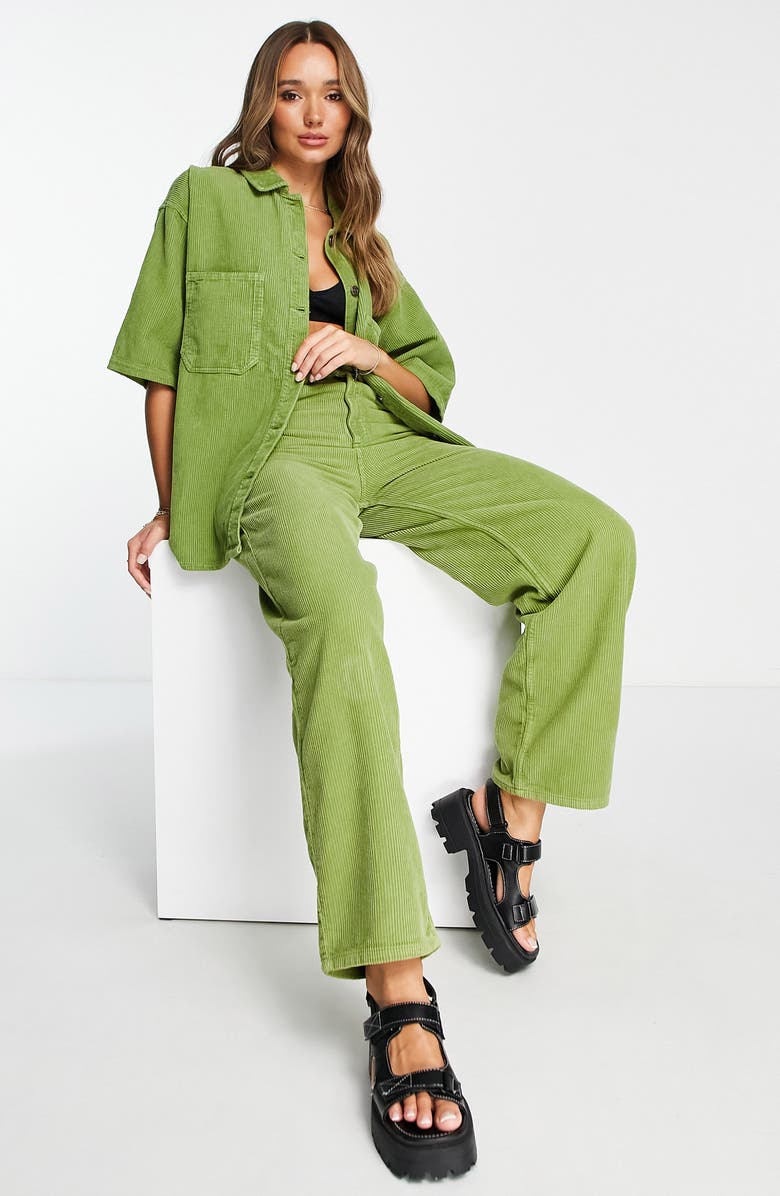 Topshop Cord Shacket, Alternate, color,