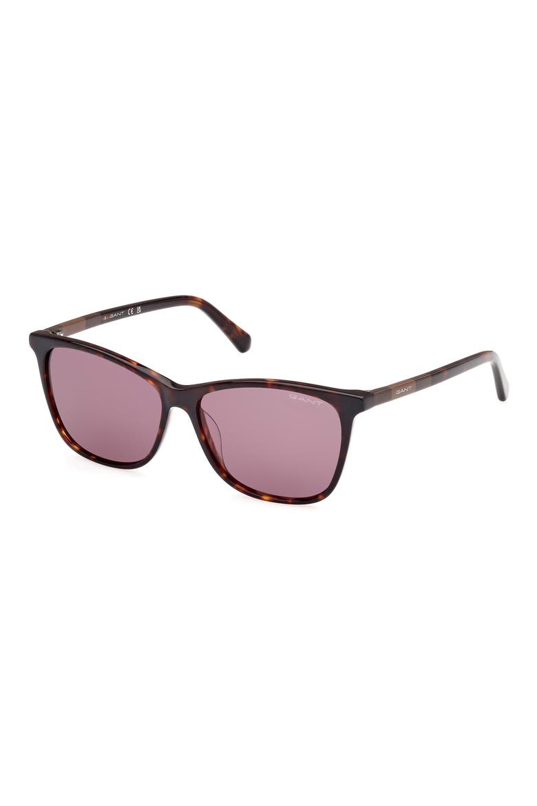 Square Sunglasses, Alternate, color, DARK HAVANA / BROWN
