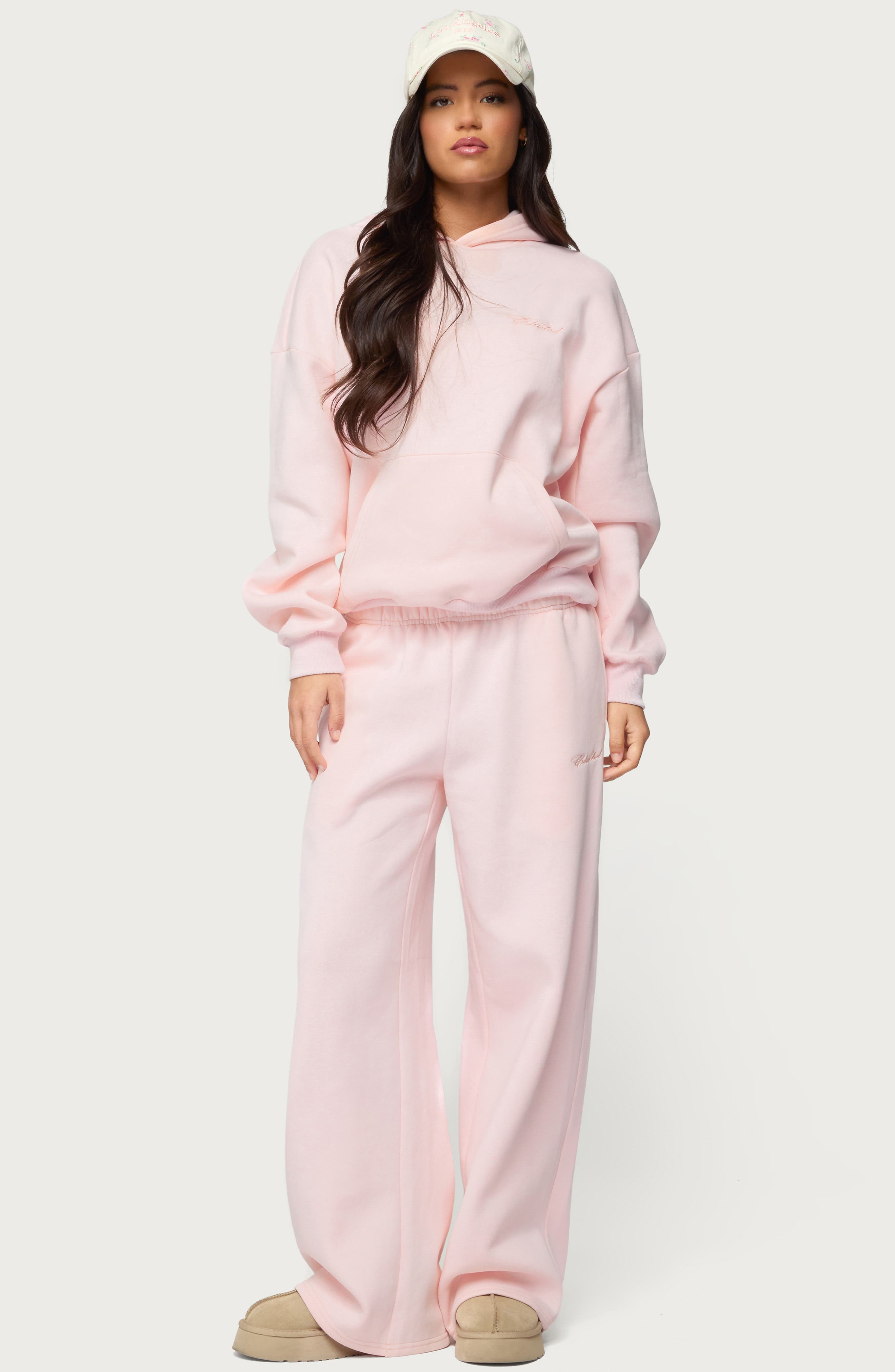 Женские брюки EDIKTED Basic Girl Wide Leg Sweatpants — фото 4
