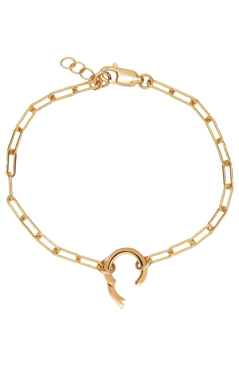MADE BY MARY Jude Charm Bracelet with Link Lock, Alternate, color, Gold Filled