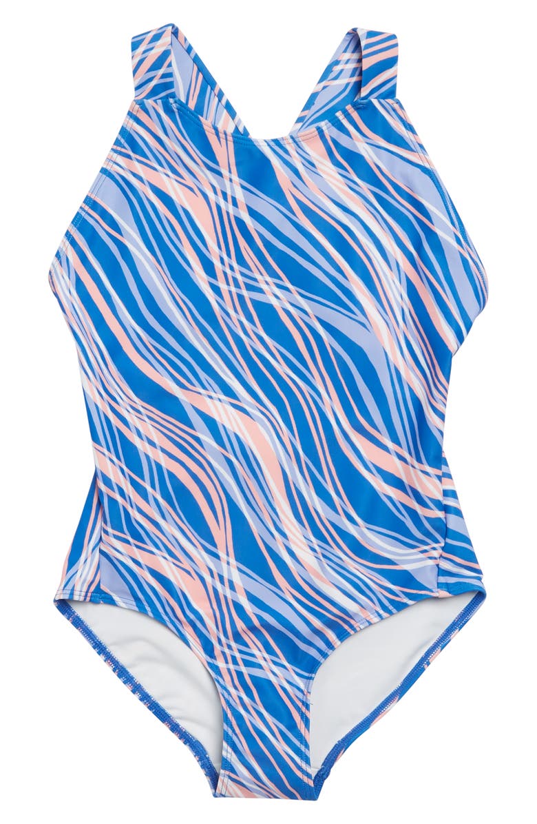 Z by Zella Girl Kids' Somersault One Piece Swimsuit, Main, color,