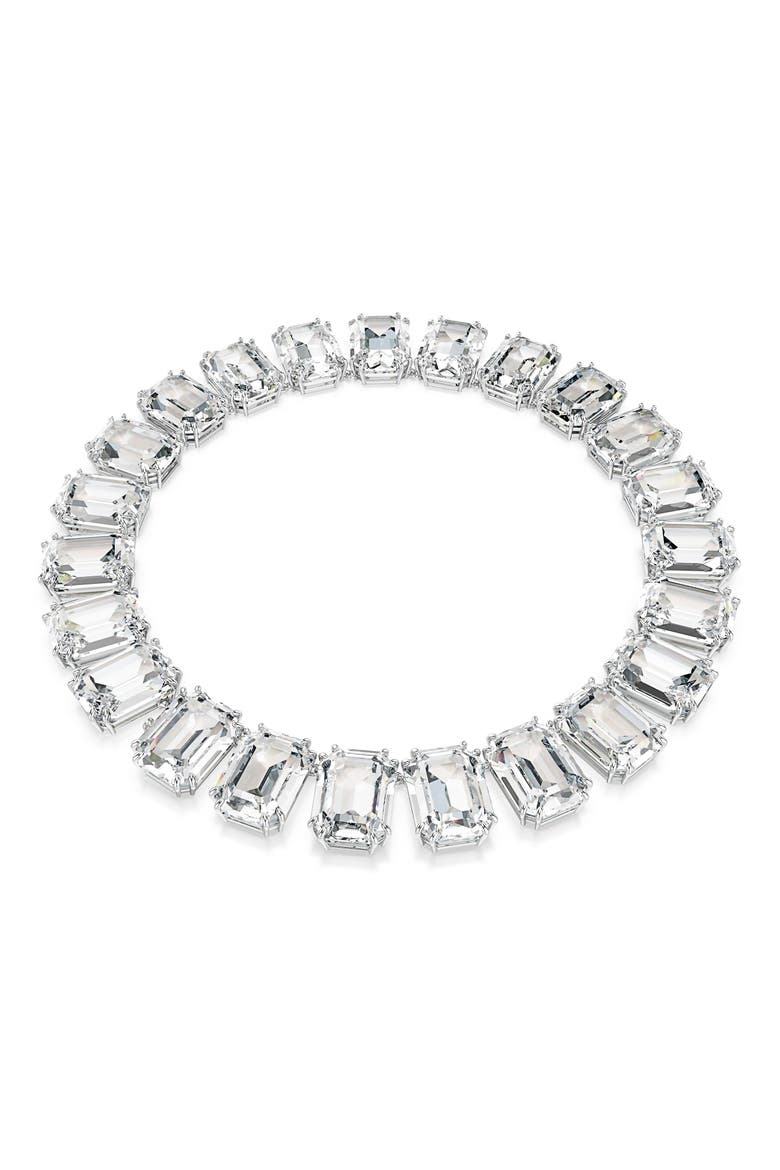 Millenia Collar Necklace, Alternate, color, RHODIUM/ CRYSTAL