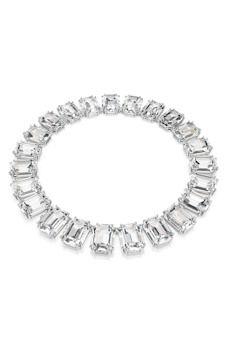 Swarovski Millenia Collar Necklace, Alternate, color, Rhodium/ Crystal