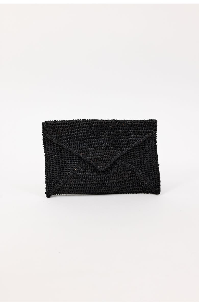 Hat Attack Emmie Envelope Clutch, Main, color, Black