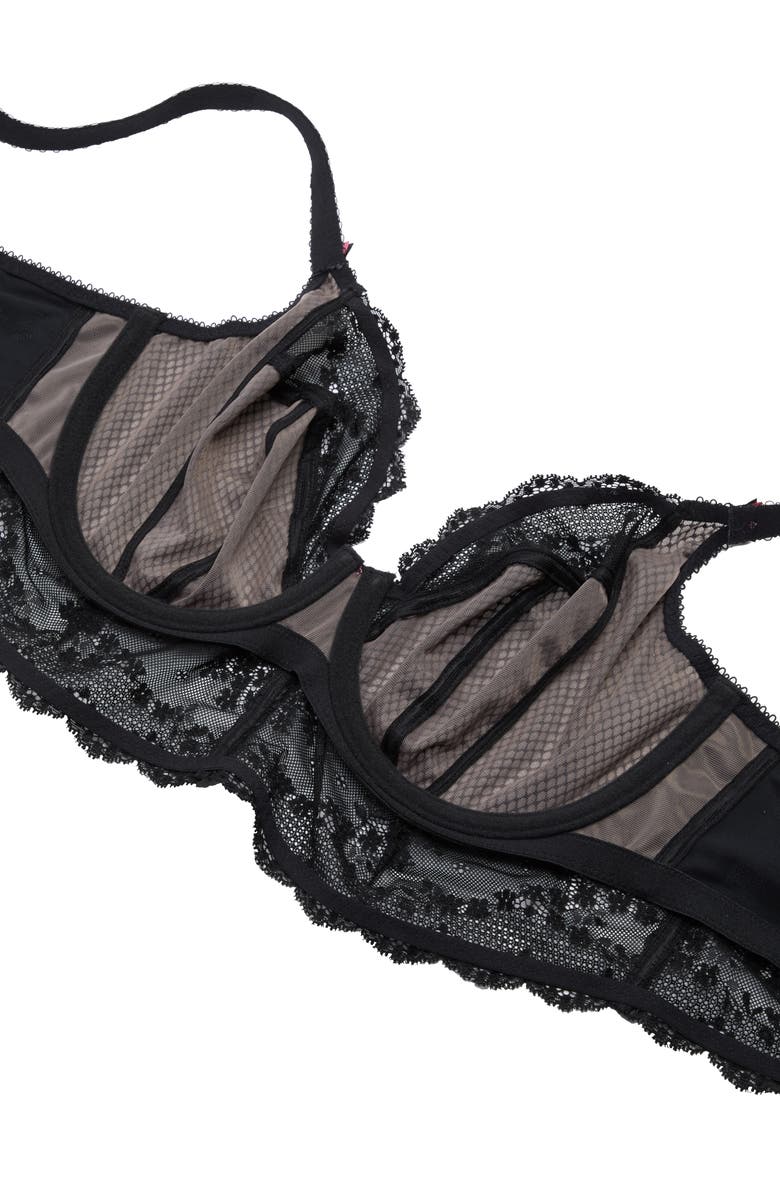 Elomi Charley Longline Full Figure Underwire Bra, Alternate, color, Black