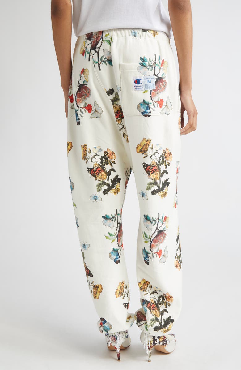 Undercover x Champion Floral & Butterfly Print Joggers, Alternate, color, Ivory Base