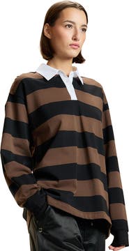 Cynthia Rowley Striped Cotton Rugby Shirt
