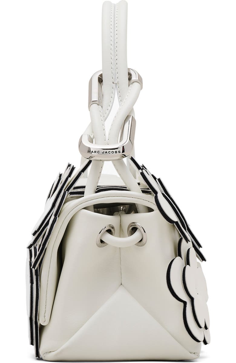 Marc Jacobs The Mini Dual Daisy Appliqué Leather Top Handle Bag, Alternate, color,