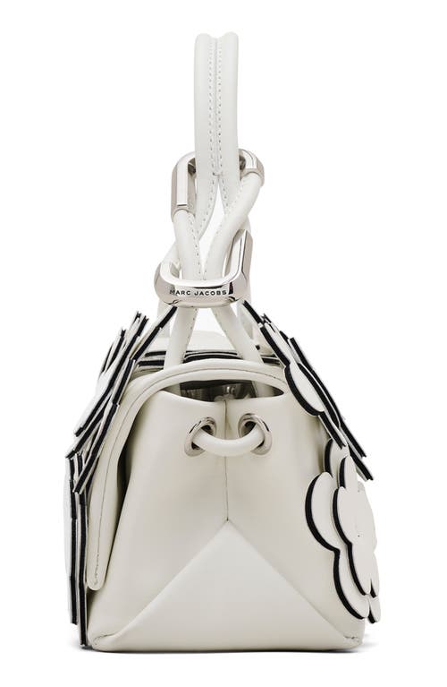 Marc Jacobs White The Dual Mini Bag In Leather With Flowers In White
